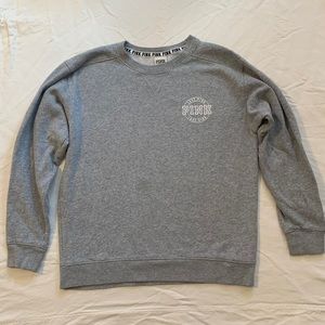 PINK Grey Crewneck Sweatshirt